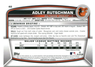Adley Rutschman Bowman 2023 Rookie