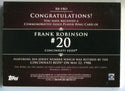 Frank Robinson 2012 Topps Retired Rings #RR-FRO Card