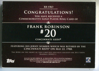 Frank Robinson 2012 Topps Retired Rings #RR-FRO Card