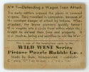 Defending a Wagon Train Attack Wild West Series Picture Puzzle Bubble Gum #2 Card