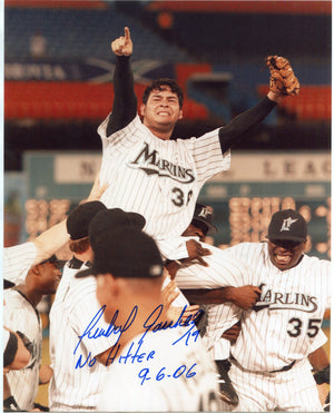 Anibal Sanchez Autographed W/No Hitter 9-9-06 Inscription 8x10 Photo
