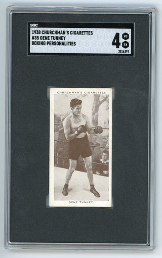 Gene Tunney 1938 Churchman's Cigarettes Boxing Personalities #35 SGC 4