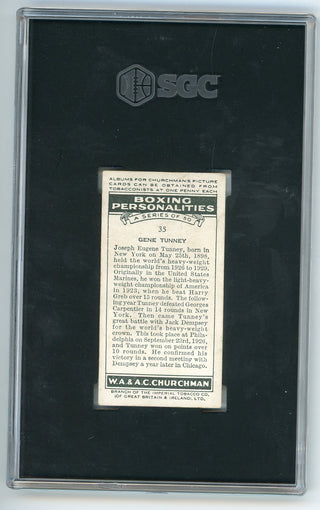 Gene Tunney 1938 Churchman's Cigarettes Boxing Personalities #35 SGC 4