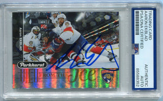 Aaron Ekblad Autographed 2018 - 2019 Upper Deck Parkhurst View From The Ice Card #VI-16 PSA/DNA Certified