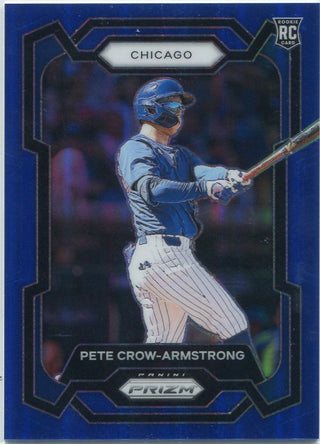 Pete Crow-Armstrong 2024 Panini Prizm Blue Prizm RC #203 38/199