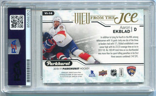 Aaron Ekblad Autographed 2018 - 2019 Upper Deck Parkhurst View From The Ice Card #VI-16 PSA/DNA Certified
