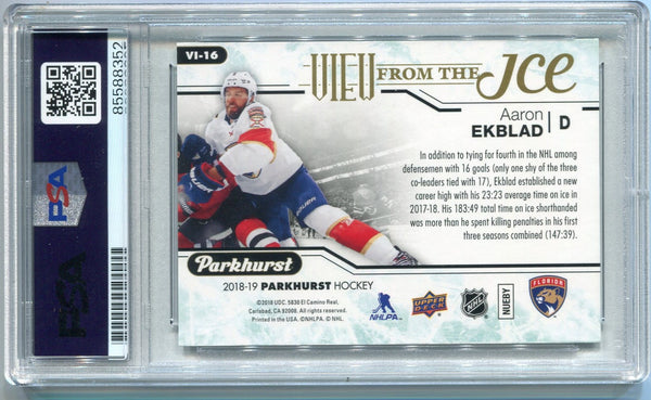 Aaron Ekblad Autographed 2018 - 2019 Upper Deck Parkhurst View From The Ice Card #VI-16 PSA/DNA Certified
