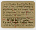 Attacking One of the First Trains Wild West Series Picture Puzzle Bubble Gum #4 Card