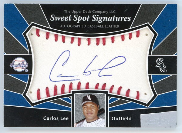 Carlos Lee 2004 Upper Deck Autographed Baseball Leather Sweet Spot Signature #SS-CL