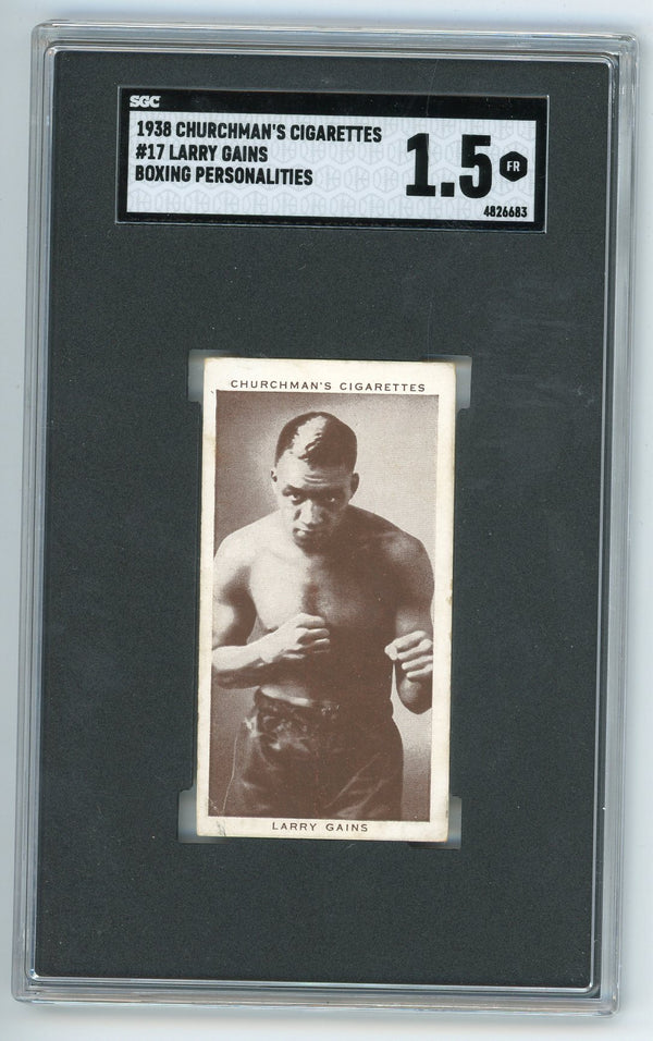 Larry Gains 1938 Churchman's Cigarettes Boxing Personalities #17 SGC 1.5