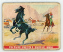 Roping Wild Horses Wild West Series Picture Puzzle Bubble Gum #21 Card