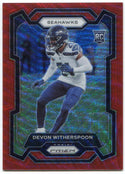 Devon Witherspoon 2023 Panini Prizm Red Wave Prizm RC #389 143/149