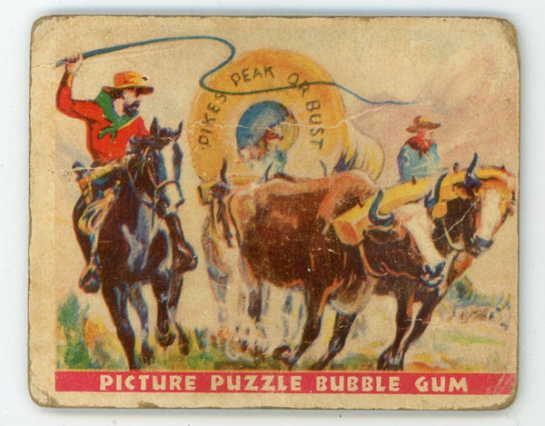 The Bullwhacker Wild West Series Picture Puzzle Bubble Gum #23 Card