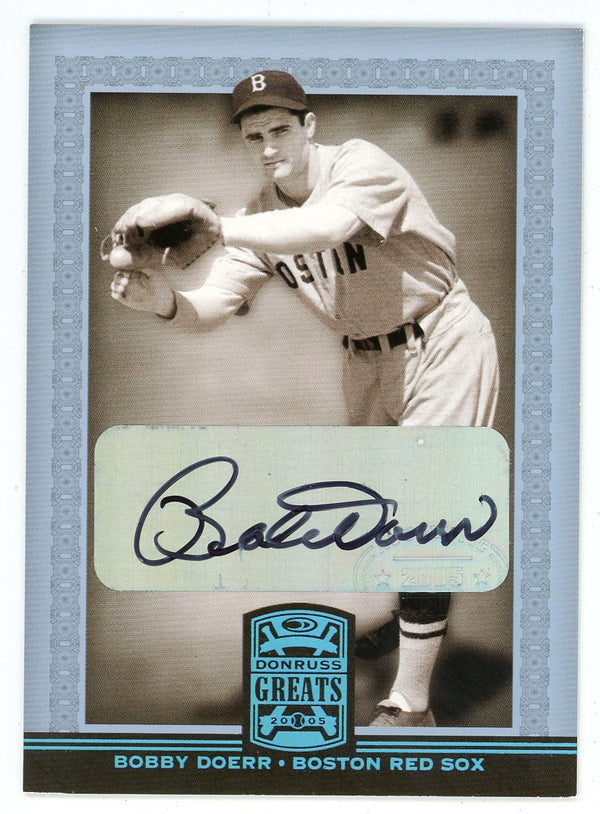 Bobby Doerr autographed Red Sox baseball card - collectibles - by