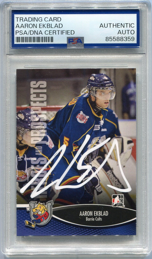 Aaron Ekblad Autographed 2013 In The Game Heroes And Prospects RC #51 PSA/DNA Certified
