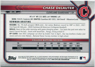 Chase DeLautier 2024 Bowman Draft Aqua Parallel RC #BD-49 99/199
