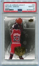 Michael Jordan 2009 - 2010 UD Legacy Gold Parallel Card #36 PSA Graded 10