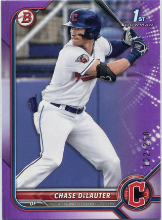 Chase DeLautier 2024 Bowman Draft Purple Parallel RC #BD-49 102/250