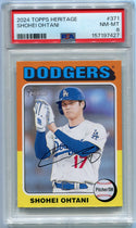 Shohei Ohtani 2024 Topps Heritage Card #371 PSA Graded 8