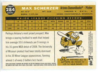 Max Scherzer 2009 Topps Heritage Card #284