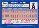 Shohei Ohtani 2019 Topps Update 1984 Throwback RC #84-25