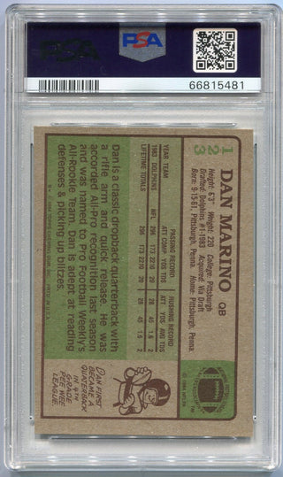 Dan Marino 1984 Topps RC #123 PSA Graded 6