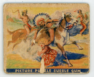 Captured Wild West Series Picture Puzzle Bubble Gum #35 Card