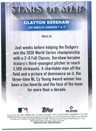 Clayton Kershaw Topps Stars of MLB 2022