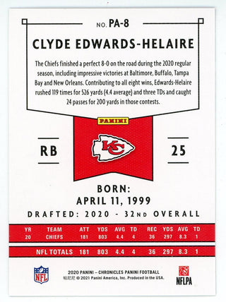 Clyde Edwards Helaire 2020 Panini Chronicles Rookie Card #PA-8