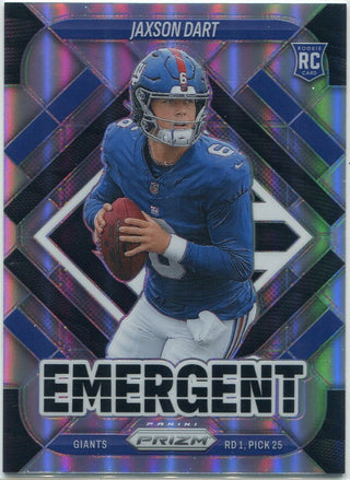 Jaxson Dart 2025 Panini Prizm Emergent Silver Prizm RC #6