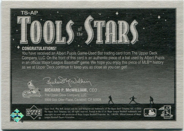 Albert Pujols 2004 Upper Deck Play Ball Tools Of The Stars Bat Relic #TS-AP