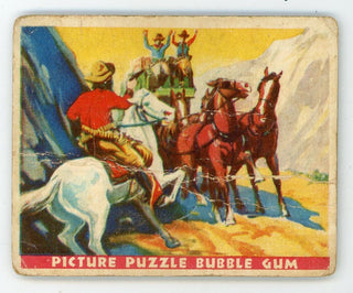 Jesse James Holdup Wild West Series Picture Puzzle Bubble Gum #6 Card