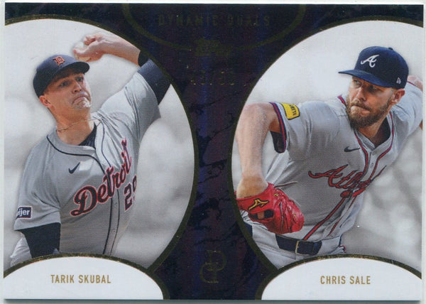Tarik Skubal/ Chris Sale 2025 Topps Dynamic Duals Black Parallel Card #44 45/50