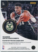 Giannis Antetokounmpo 2024 - 2025 Panini Player Of The Day Green Parallel Card #24 5/5