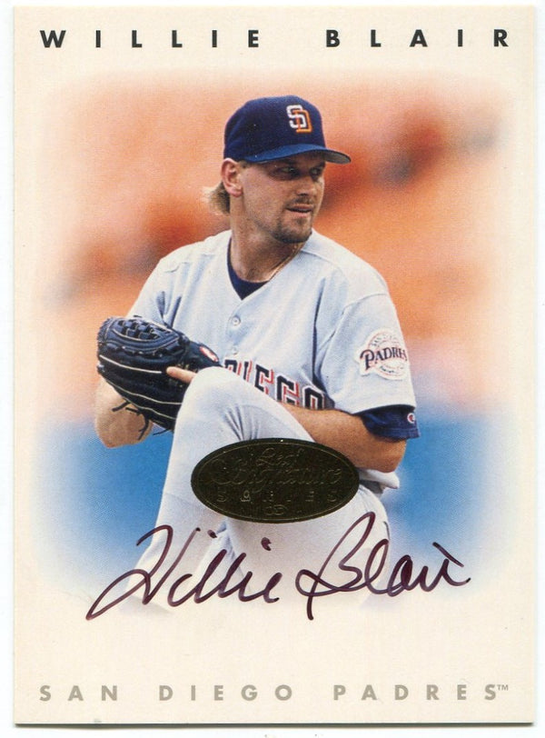 Willie Blair 1996 Leaf Signature Series Gold Parallel AUTO Card