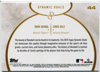 Tarik Skubal/ Chris Sale 2025 Topps Dynamic Duals Black Parallel Card #44 45/50