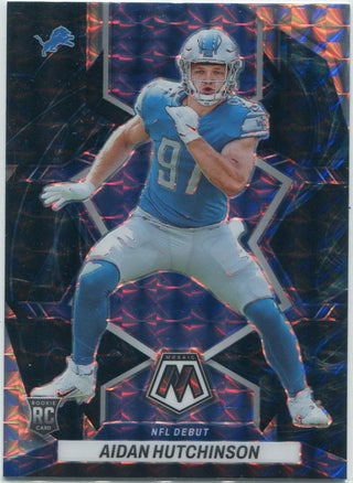 Aidan Hutchinson 2022 Panini Mosaic NFL Debut Genesis Prizm RC #287