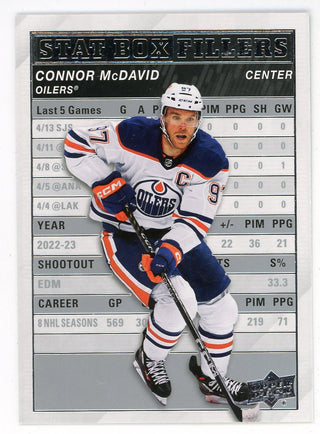 Connor McDavid 2023-24 Upper Deck Stat Box Fillers #SB-21