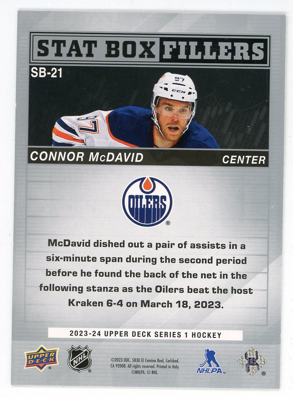 Connor McDavid 2023-24 Upper Deck Stat Box Fillers #SB-21