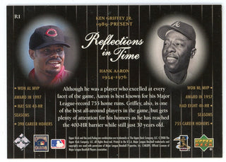 Ken Griffey Jr/ Hank Aaron 2000 Upper Deck Reflections in Time #R1