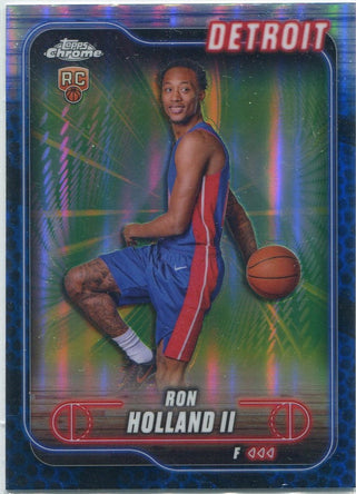 Ron Holland II 2024 - 2025 Topps Chrome Blue Refractor RC #133