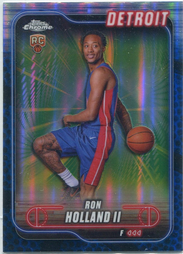 Ron Holland II 2024 - 2025 Topps Chrome Blue Refractor RC #133