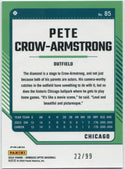 Pete Crow-Armstrong 2024 Panini Donruss Optic Red Prizm Card #85 22/99