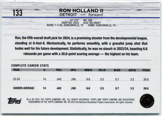 Ron Holland II 2024 - 2025 Topps Chrome Blue Refractor RC #133