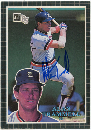 Alan Trammell 1985 Donruss Oversized AUTO Card #44