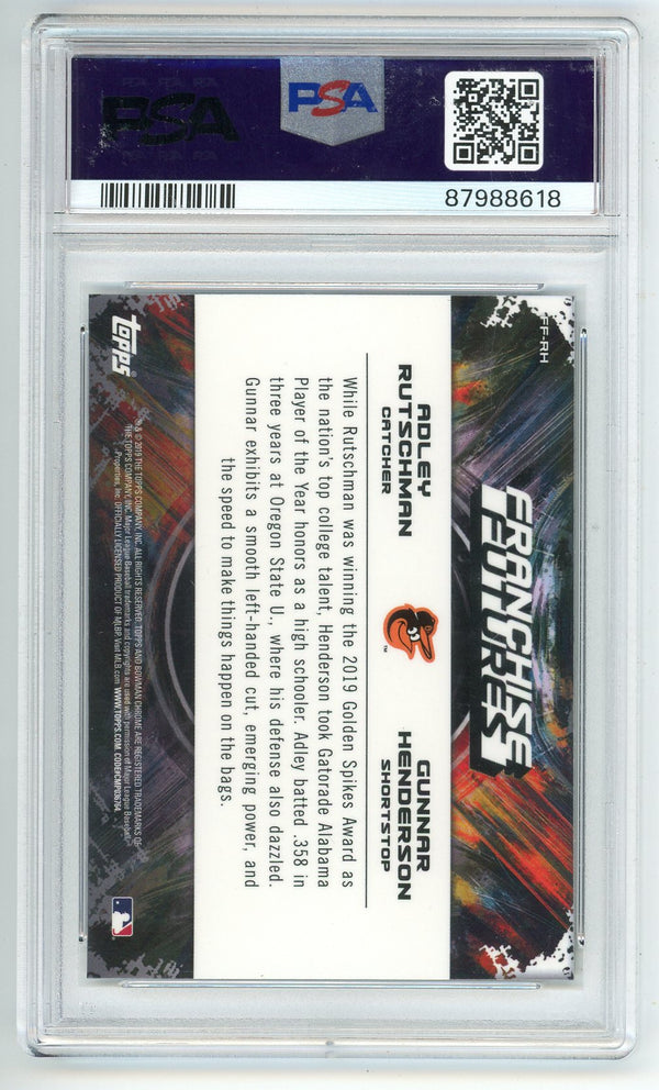 Rutschman/ Henderson 2019 Bowman Draft Chrome Franchise Futures #FF-RH PSA 8