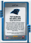 Tetairoa McMillan 2025 Panini Donruss Optic Blue Hyper Prizm Jersey RC #DTBH-TMN