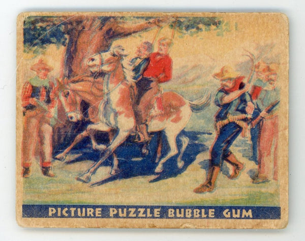 The Horse-Thieves Wild West Series Picture Puzzle Bubble Gum #45 Card
