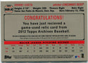 Johnny Cueto 2012 Topps Archives Jersey Card #56R-JC