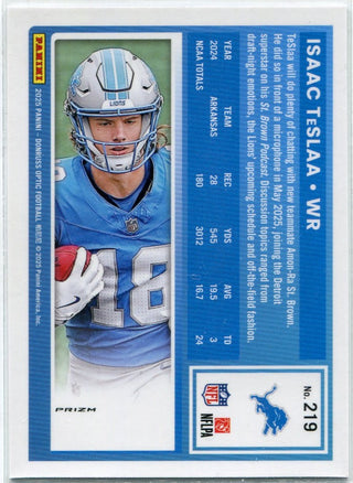 Isaac TeSlaa 2025 Panini Donruss Optic Rated Rookie Blue Scope Prizm RC #219